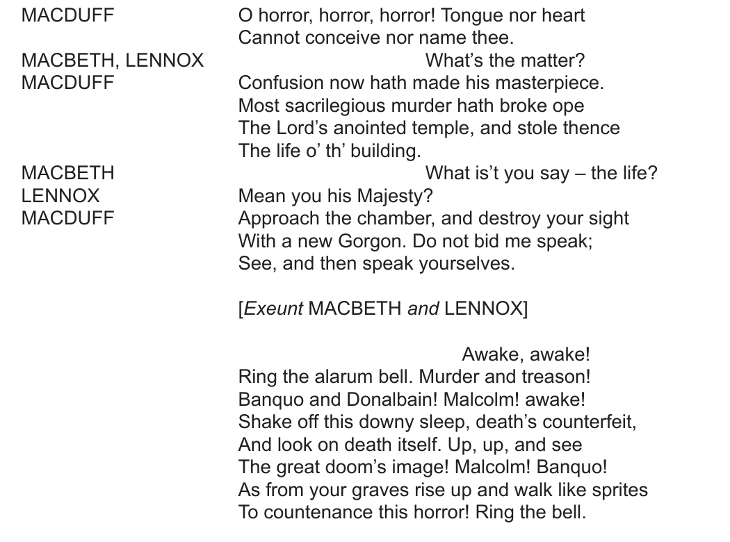 Macbeth — Act 2 Scene 3 extract